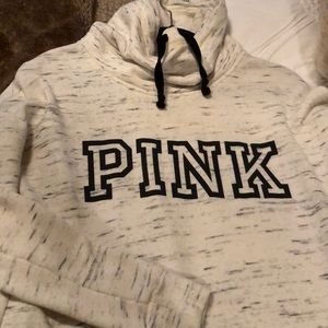 Cream Funnel Neck PINK VS Sweatshirt